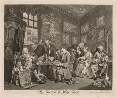 Manželství à la Mode: Smlouva, 1745. od William Hogarth