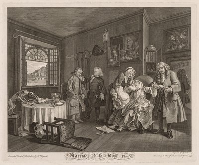 Manželství à la Mode: Smrt hraběnky od William Hogarth