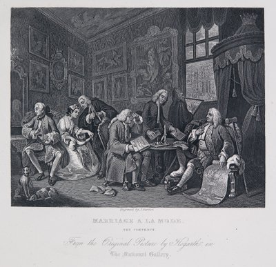 Manželství à la Mode: Smlouva od William Hogarth