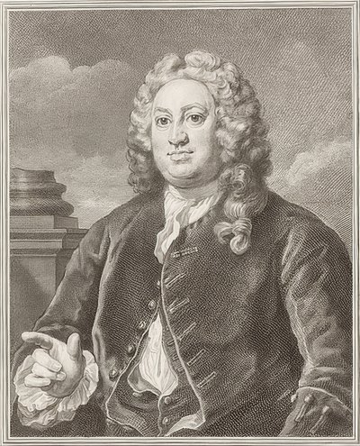Martin Folkes. 1742 od William Hogarth