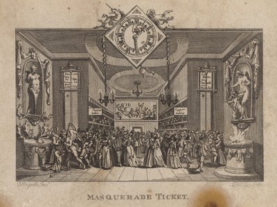 Vstupenka na maškarní od William Hogarth