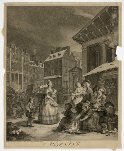 Dobré ráno, první talíř z Čtyři časy dne od William Hogarth