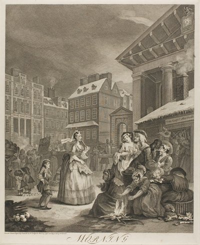 Dobré ráno, první talíř z Čtyři časy dne od William Hogarth