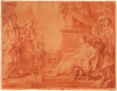 Mojžíš přiveden faraonově dceři od William Hogarth