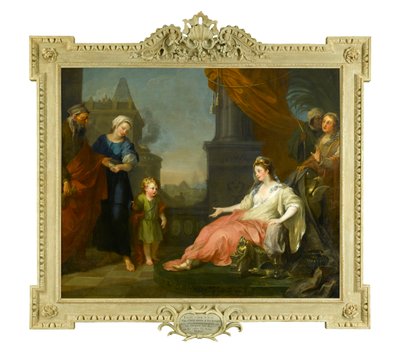 Mojžíš přivedl před faraonovu dceru, 1746 od William Hogarth