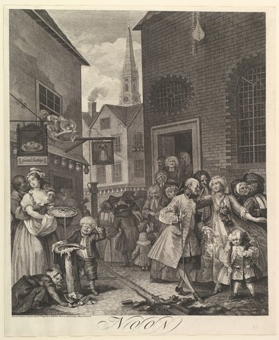 Poledne: Čtyři denní doby od William Hogarth