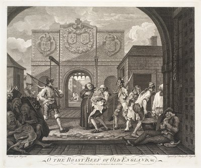 O pečené hovězí ze staré Anglie od William Hogarth