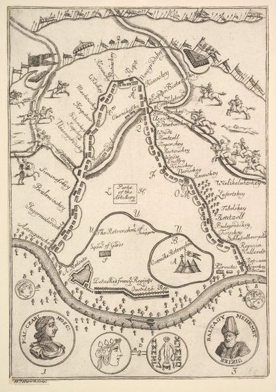 Parke of the Artillaary Aubry de La Mottrayes Cestuje po Evropě, Asii a int..., 1723-24. od William Hogarth