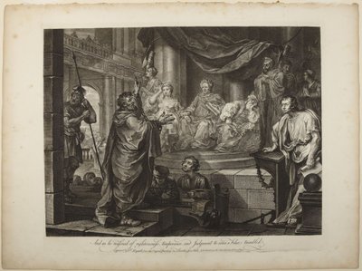 Pavel před Felixem od William Hogarth