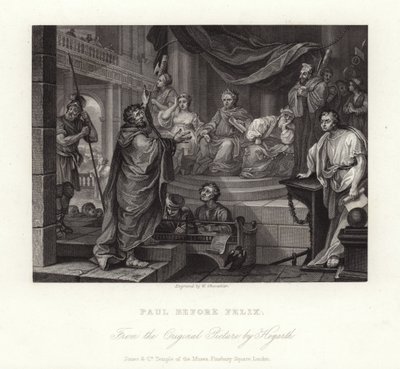 Pavel před Felixem od William Hogarth