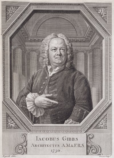 Portrét Jamese Gibbse (1682-1754) z 