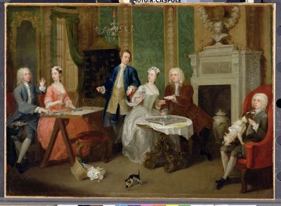 Portrét rodiny, 30. léta 18. století od William Hogarth