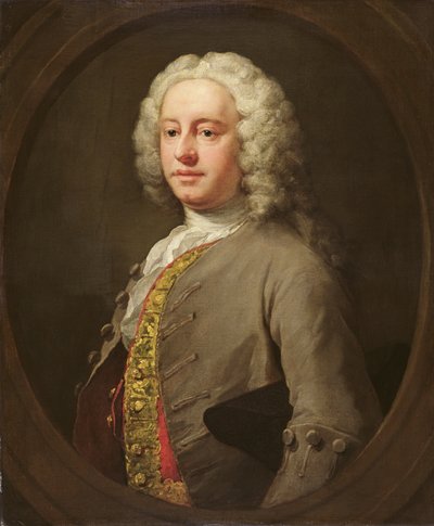 Portrét neznámého muže, cca 1740 od William Hogarth