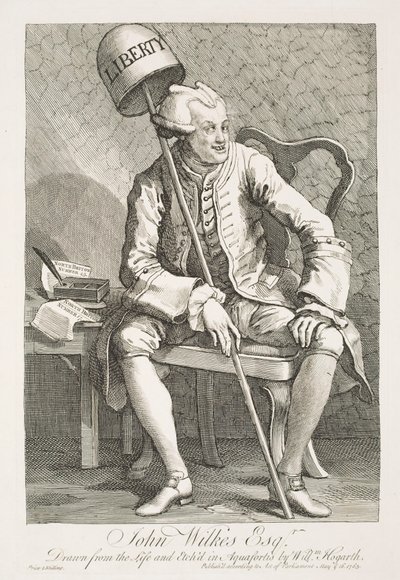 Portrét Johna Wilkese, Esquire od William Hogarth