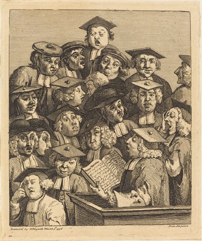 Učenci na přednášce od William Hogarth