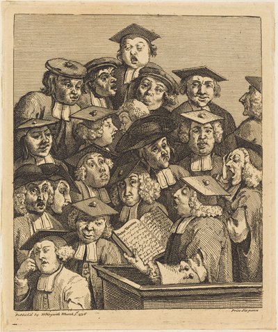 Učenci na přednášce od William Hogarth