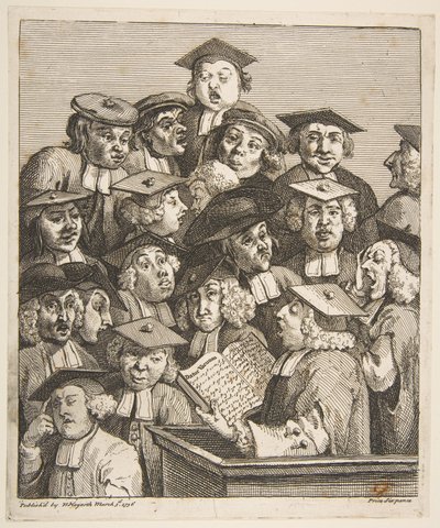 Učenci na přednášce od William Hogarth