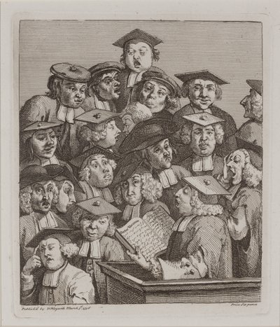 Učenci na přednášce, 3. března od William Hogarth