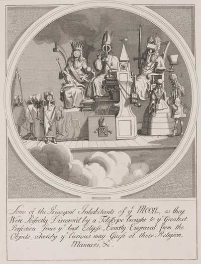 Někteří z hlavních obyvatel ye Moon: královský král, biskupství a právo od William Hogarth