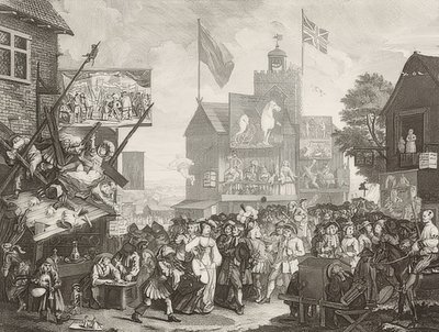 Southwarský veletrh. 1733 od William Hogarth