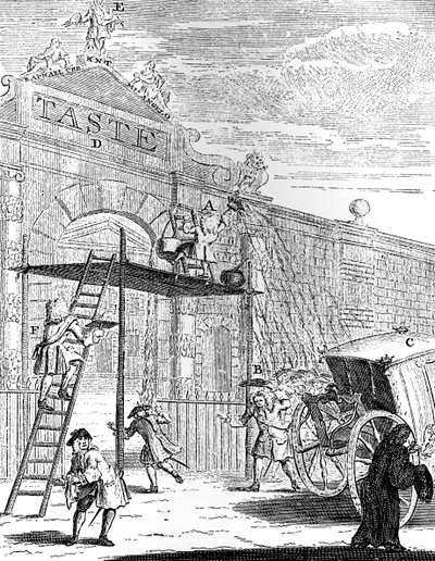 Chuť: Brána Burlington House, 1731. od William Hogarth