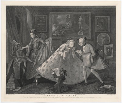 Taste in High Life, vyryl Samuel Phillips, 1808 od William Hogarth