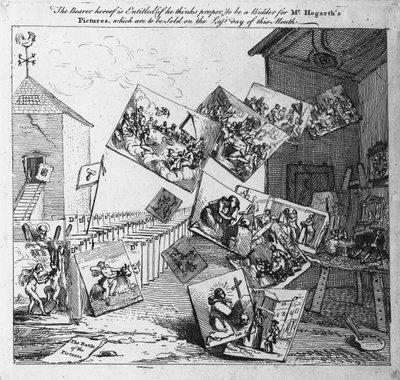 Bitva obrazů, 1745 od William Hogarth