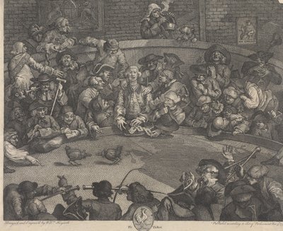 Kohoutí zápasy od William Hogarth