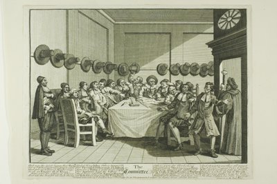 Výbor, deska deset z Hudibrasu od William Hogarth