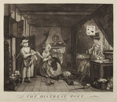 Zoufalý básník od William Hogarth