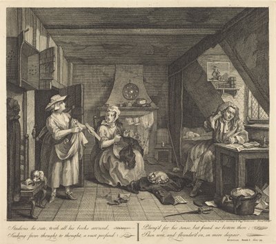 Tísněný básník od William Hogarth