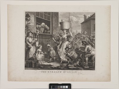 Rozzuřený hudebník (lept a rytina) od William Hogarth