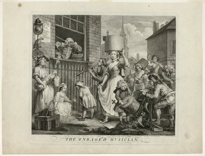 Rozzuřený hudebník od William Hogarth