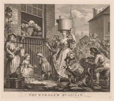 Rozzuřený hudebník od William Hogarth