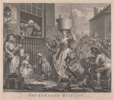 Rozzuřený hudebník od William Hogarth