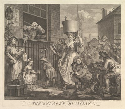 Rozzuřený hudebník od William Hogarth