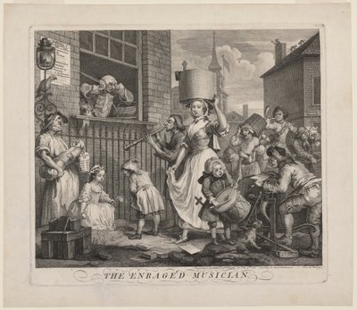 Rozzuřený hudebník od William Hogarth