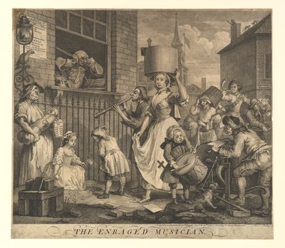 Rozzuřený hudebník, 30. listopadu 1741. od William Hogarth