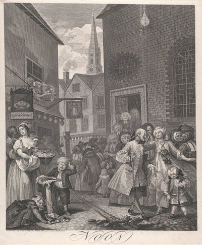 Čtyři denní doby, tabule II: Poledne od William Hogarth