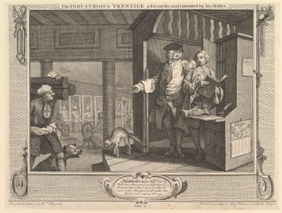 Pracovitý Prentice oblíbený a svěřený jeho pánem: Industry ..., 30. září 1747. od William Hogarth