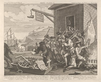 Invaze, deska 1: Francie od William Hogarth