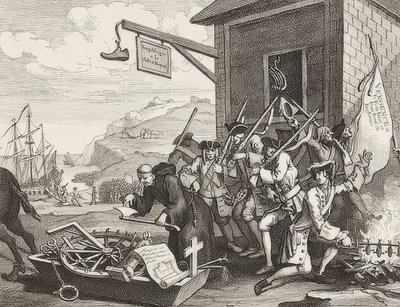 The Invasion, Plate 1: France / Die Invasion, Blatt 1: France. 1756 od William Hogarth
