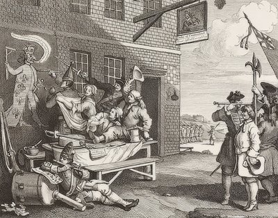 The Invasion, Plate 2: England / Die Invasion, Blatt 2: England. 1756 od William Hogarth