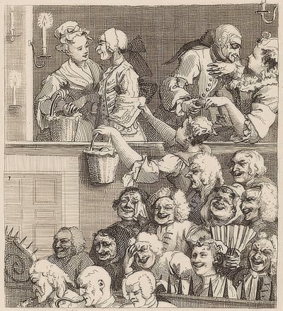 Smějící se publikum. 1733 od William Hogarth