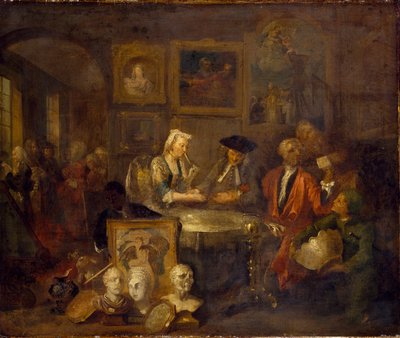 Manželská smlouva, počátek 30. let 18. století od William Hogarth