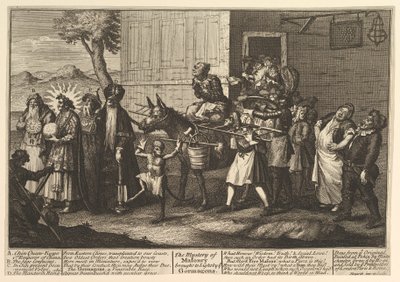 The Mystery of Masonry Brought to Light by the Go..., [poprvé publikováno v prosinci 1724] pozdější reedice. od William Hogarth