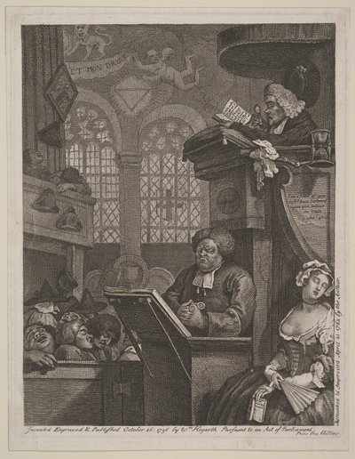 Spící kongregace, 21. dubna 1762. od William Hogarth