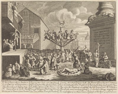 Schéma jižního moře od William Hogarth