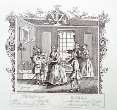 Theatre Royal; Drury pruh; Londýn od William Hogarth