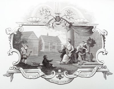 Vstupenka na školní hostinu v Tivertonu od William Hogarth